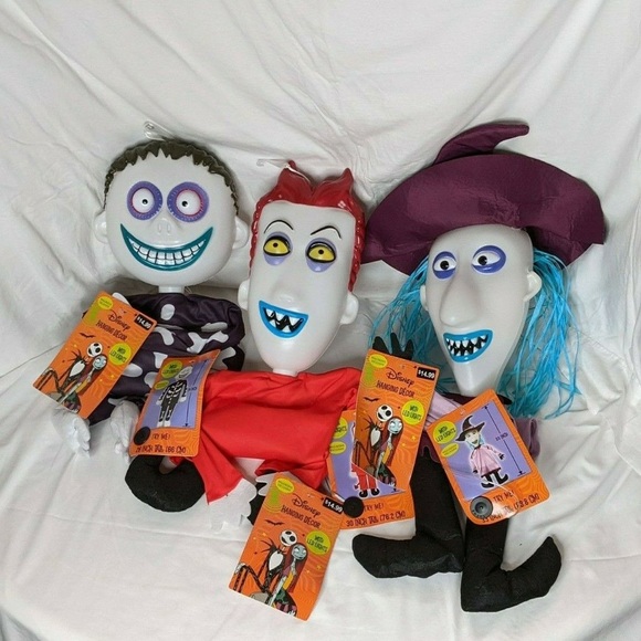 Nightmare Before Christmas Light-Up Hanging Decor Lock Shock Barrel Halloween - Picture 2 of 11